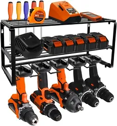 🔨-Easy to install: The electric drill storage rack has corresponding holes and contains installation instructions....