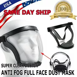 Full mask - transparent, lightweight, comfortable and breathable, it is very suitable for. - The reusable large glass...