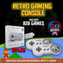 Wireless retro gaming console with 926gamesSF900 Hdmi Game player wireless gaming controller with 926 games. Includes...
