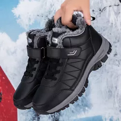 Synthetic leather upper, warm fur lining and non-slip sole for easy on-off. Style: Snow, Winter. Materials: synthetic...