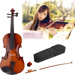 The head, back and sides of this acoustic violin are all made from basswood while the fingerboard, tailpiece, pegs, and...