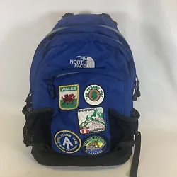 The North Face Blue Yavapai Backpack With Side Mesh/Patches -Read Condition. Shipped using USPS Priority Mail Please...