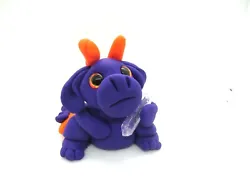 This purple dragon holds a crystal - looking cute with his eyes, ears and orange tail. They are made for mature...