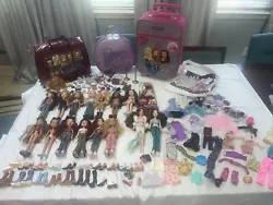 Bratz Dolls Lot of 15 Plus Accessories And Cases. Some items may not be Bratz items, allSold as is. Some shoes and...