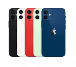 Vitre Arriére. Noir / Blanc / Rouge / Vert / Bleu. Pour L Iphone 12 Mini. Logo + Adhesifs.