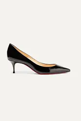 The classic Kate pointy-toe pump is styled in liquid-shine leather with a perfect-height kitten heel and finished, as...