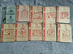 Lot De 10 Livres Anciens Grands Jeux Collection Jeu Et Joie/ Histoire et Joie. Bon état. Complet. Traces  manuscrites...
