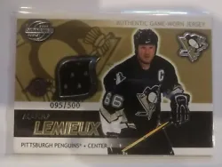2003-04 Pacific Supreme Jerseys /500 Mario Lemieux #21 HOF. Condition is Like New. Shipped with USPS First Class.