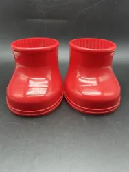 BUILD A BEAR Red Rubber Rain Boots.