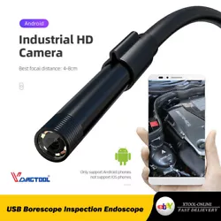 Vdiagtool Endoscope Camera 5.5mm 7mm IP67 Waterproof 6 LED Borescope Car Inspection Camera For Android Loptop.