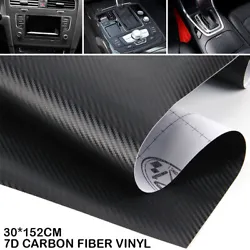 1 7D Carbon Fiber Vinyl Film Wrap Sticker. Type: 7D Black Carbon Fiber Vinyl Film. Size: Approx. 30cm 152cm / 12