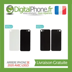 VITRE ARRIERE IPHONE SE 2020 - Noir / Blanc TVA. TVA RECUPERABLE. Nous nous efforçons de fournir un service de...