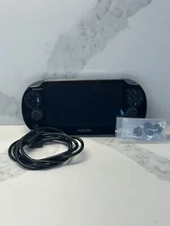Sony PlayStation PS Vita PCH-1101 With USB Charging Cable & Rubber Analogs.