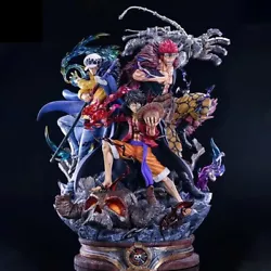 STATUE MASTERPIECE LUFFY + TRAFALGAR + EUSTASS KID. Une magnifique statue représentant les personnages One Piece...