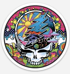 Grateful Dead Psychedelic Peter Max Style Stealie Sticker Shirt Poster DecalThese stickers are high quality and made by...