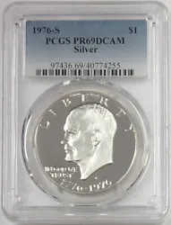 1976 S SILVER Eisenhower IKE PROOF PCGS PR69DCAM. One should not buy purely based upon current population reports or...