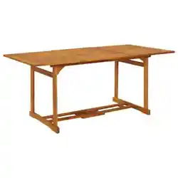 Cette table dextÃ©rieur est fabriquÃ©e en bois dacacia massif, un bois dur aux grains denses. Cette table de jardin...