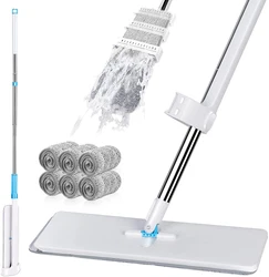 The microfiber mop pads are highly absorbent and can quickly absorb water stains on the floor, machine washable, and...