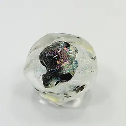 Timothy E Landers Dichroic Glass Moon Rock. Paperweight Bubbles HANDMADE. ANOTHER QUALITY ESTATE FIND. LETS MAKE A DEAL.