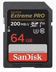 SanDisk 64GB Extreme PRO SDXC UHS-I Memory Card - C10, U3, V30, 4K UHD, SD Card - SDSDXXU-064G-GN4IN