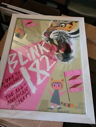 blink 182 concert poster. Frame not included