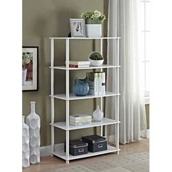 With the Mainstays No Tools 5-Shelf Storage Bookcase, getting organized in a stylish fashion is simple. This modern...