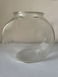 VINTAGE ~ 1971~ DRUM STYLE CLEAR GLASS GOLDFISH BOWL 1 GALLON.  From my childhood 1970’s Vintage used, see photos...