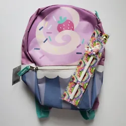 Cupcake Shape Mini Backpack & Novelty Pen Purple Tote School Bag Overnight Case.  Thank you for shopping at The Real...