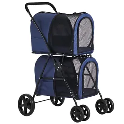 【QUICKLY SET UP & FOLDING】 The dog stroller easy to setup in few minutes with the install manual and no tools...