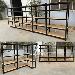 Heavy Duty 5 Tier Boltless Racking Storage Shelves. ★ Adjustable shelves: you can adjust the shelf every 35mm,can be...