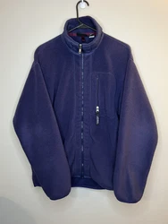Patagonia Vintage 90s Mens Medium Deep Pile Purple Fleece Jacket Made in USA. Good preowned condition no flaws see...