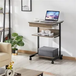 Compact Storage: This small laptop table comes with a clear tabletop, smooth drawer and substantial shelves in the...