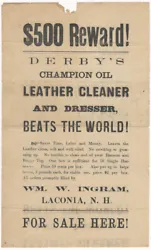 Promotional Flyer for Derbys Champion Oil leather Cleaner and Dresser. Single sheet. Beats the World! One box is...