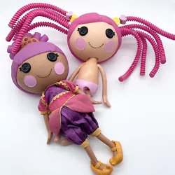 Lalaloopsy dolls, lot of 2 full size dolls.  Made of hard plastic/rubber.  The doll with the pig tails has bendable...
