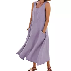 Can be used as a cover or as a long skirt. Sleeve: sleeveless. Material: Cotton and Linen. Very versatile dress. Due to...