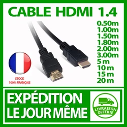 Elle associe laudio et la vidéo dans un câble pratique. This HDMI cable allows for example to connect your device...