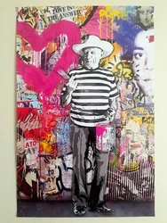 MR. BRAINWASH WORKS AMONG A NEW GROUP OF WORLD ART INFAMOUS STARS INCLUDING BANKSY & SHEPARD FAIREY.