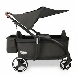 4-wheel suspension with ball-bearing wheels for smooth riding and 1-touch break allows you to easily stop the stroller....