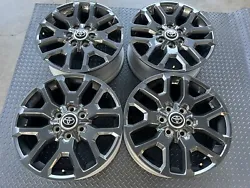This is a great set of 2022 Toyota Tundra wheels. These wheels were taken off a brand new 2022 Tundra at the dealership...