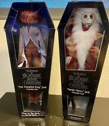 This set of 2 comes with Sandy Claws poseable doll and the Pumpkin King dolls! Boxes have some wear on it where I...