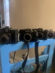 Two identical, body cameras, plus a Pentax and Holga 35mm camera bodies. All known to work, but have not been tested...