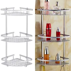 Multifunctional corner shower caddy is an effective use of corner space, no drilling required, rustproof and...