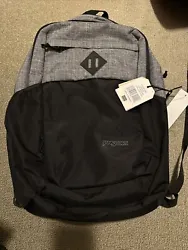 JanSport Fremont Laptop Backpack Black Heathered Gray NWT.