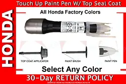 Honda Touch Up Paint Pen. This is not a professional fix,Touch up paint will not be a perfect match to original body...