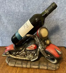 Motorcycle Wine Bottle Holder-Hog-Harley-Biker-Heavy Resin. Bottle not included.Buyer agrees to pay $10 shipping.