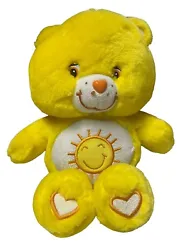 Funshine Bear Care Bears Plush Yellow W/ Sun Sunshine 2004 Stuffed Animal