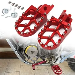 For CR125 CR250 2002-2007. For CRF250R 2004-2023. 1 Pair Foot Pegs With Spring And Teeth As Pictures. Foot Pegs...