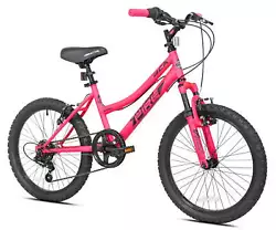 This BCA Girls Crossfire mountain Bike will allow kids to ride in style. Shifting is handled with a 6-speed drivetrain...