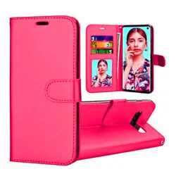 For Samsung Note 8 Leather Flip Wallet Phone Holder Protective Case Cover HOT PINK Samsung Note 8 Leather Flip Wallet...