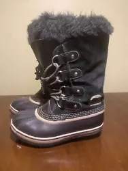 Sorel Joan of Arctic Winter Snow Boots Girls Youth Kids Waterproof Black Size 4. Condition is Pre-owned. Shipped with...